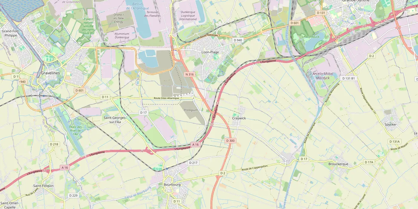 Plan : AEGL à Craywick, près de Gravelines